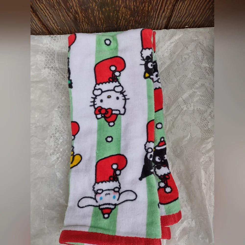 Hello Kitty and Friends Christmas 2 Pack Hand Towels 15 x 25 inches